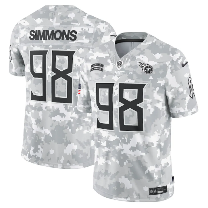 Jersey NFL Tennessee Titans Salute to Service Retired Player - Simmons