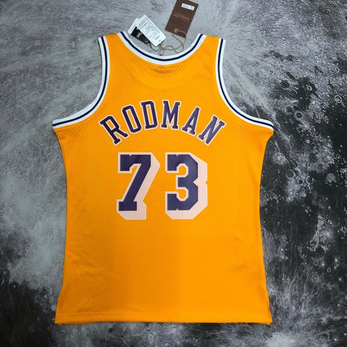 Jersey NBA Mitchell & Ness Los Angeles Lakers Yellow - Dennis Rodman